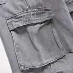 High Street Retro Denimhose, gewaschen und abgenutzt, mit Rissen, gerader Schnitt, für lässige Freizeitlooks, bequem. — foto 14