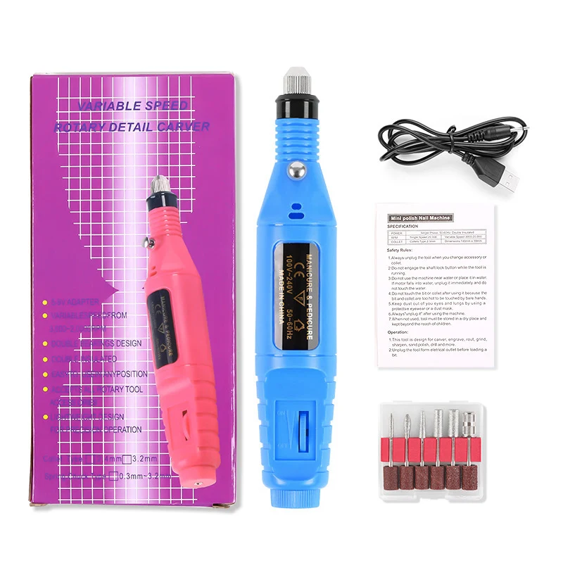 Mini polissoir électrique portable pour ongles, manucure et pédicure impeccables. Des ongles brillants et soignés facilement, partout. — photo 3