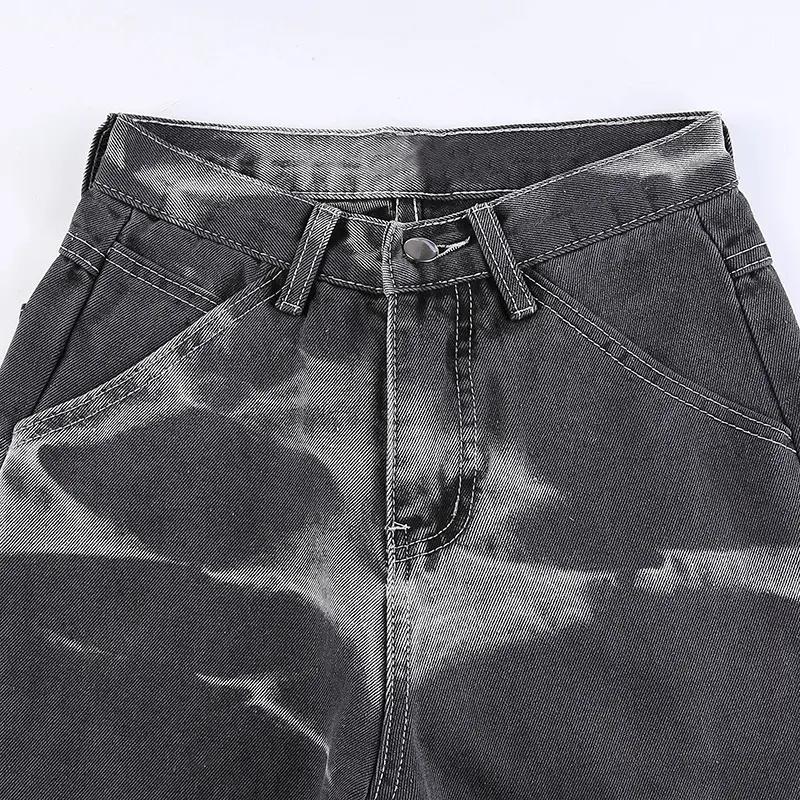 Title 4, Fashion ladies tie dye drape straight leg jeans...