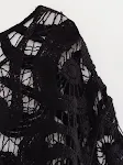 Retro crocheted bandage style dress with O-neck, short loose bell sleeves, and woven top. A comfortable and stylish choi — photo 4