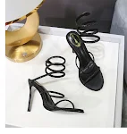 Dames strass enkelband hoge hakken stiletto sandalen. Voeg glamour toe aan elke outfit met deze schitterende sandalen. — foto 22