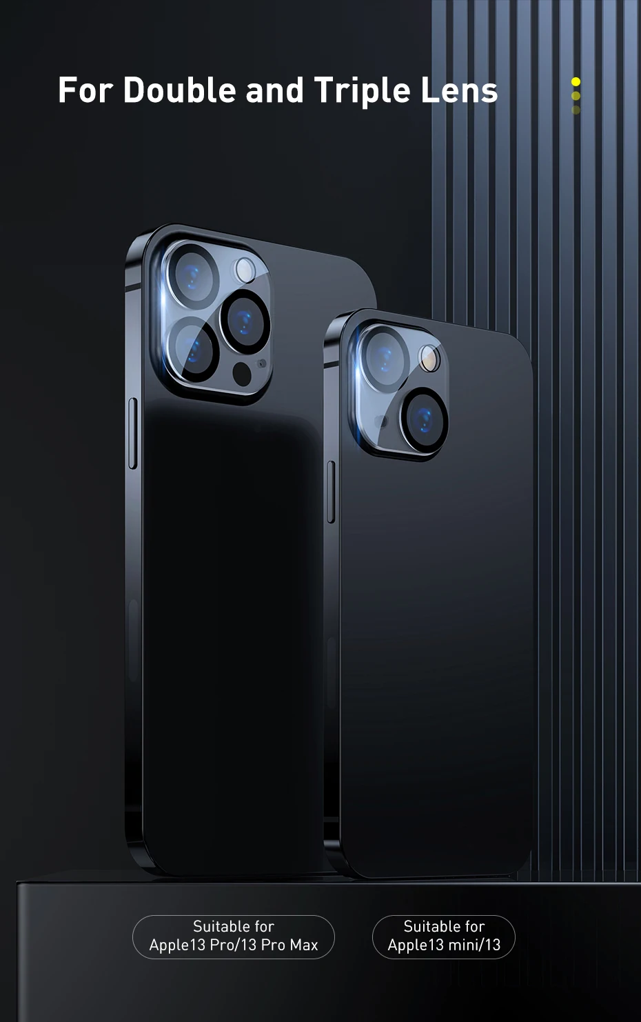 Title 10, Full Frame Lens Film for iPhone 5.4 6.1 Inch Du...