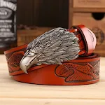 Fashion cowhide leisure eagle head belt for men, a durable and stylish accessory, perfect for casual wear and everyday e — photo 3