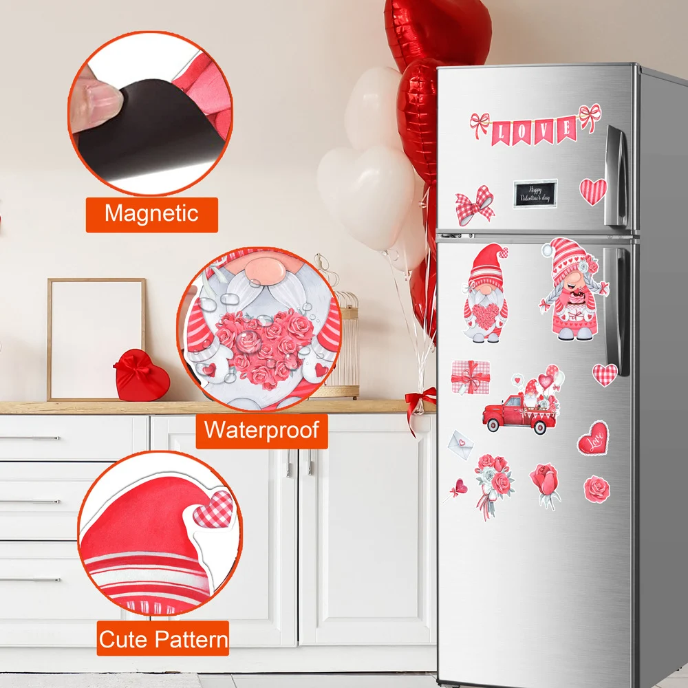Title 1, Valentines Day Cartoon Fridge Stickers Home De...