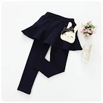 Leggings infantis 2 peças Calça saia de renda de algodão para meninas Conforto e estilo em um só produto Perfeita para brincar e passear — foto 2