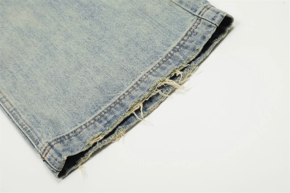 Washed Light Color Denim Trousers for Men Comfortable Style Soft Denim Modern Fit Perfect for Everyday Casual Wear and R — photo 17