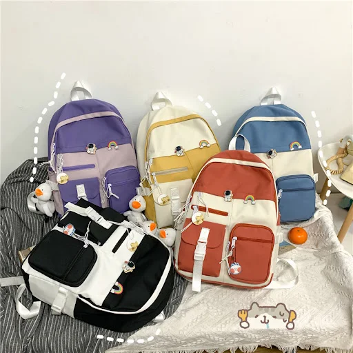 Title 8, Simple and Trendy Schoolbag for Girls on Campus...