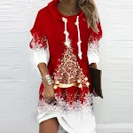 Spring Christmas Casual Loose Long Sleeve Dress, offering comfort and style for festive occasions and everyday wear, per — photo 7