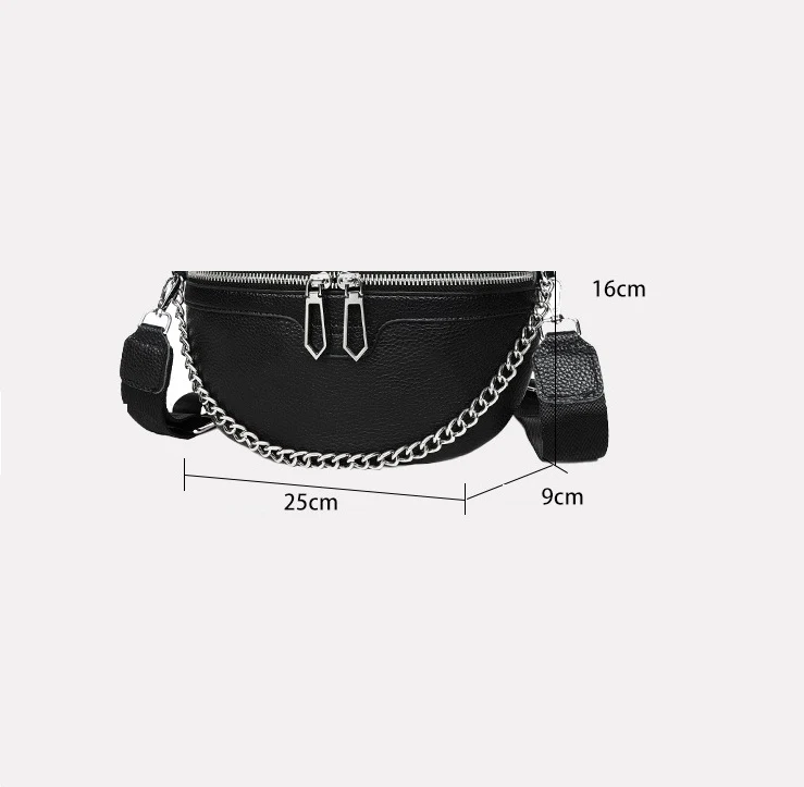 Title 5, Casual Large Capacity Crossbody Leather Waist B...