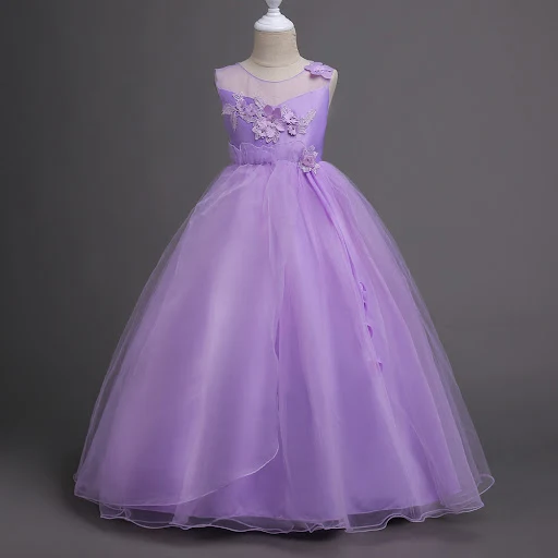 Title 7, Fantasia de Princesa para Meninas Vestido Longo...