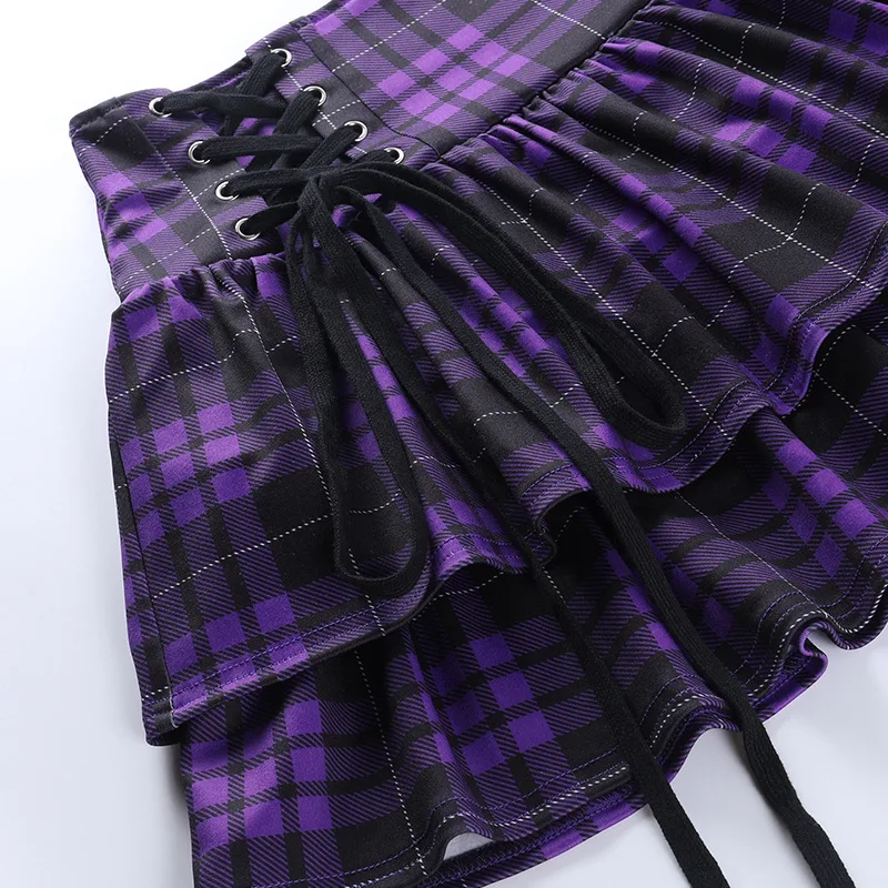 Title 3, Contrast Stitching Slim Sexy Short Skirt Enhan...