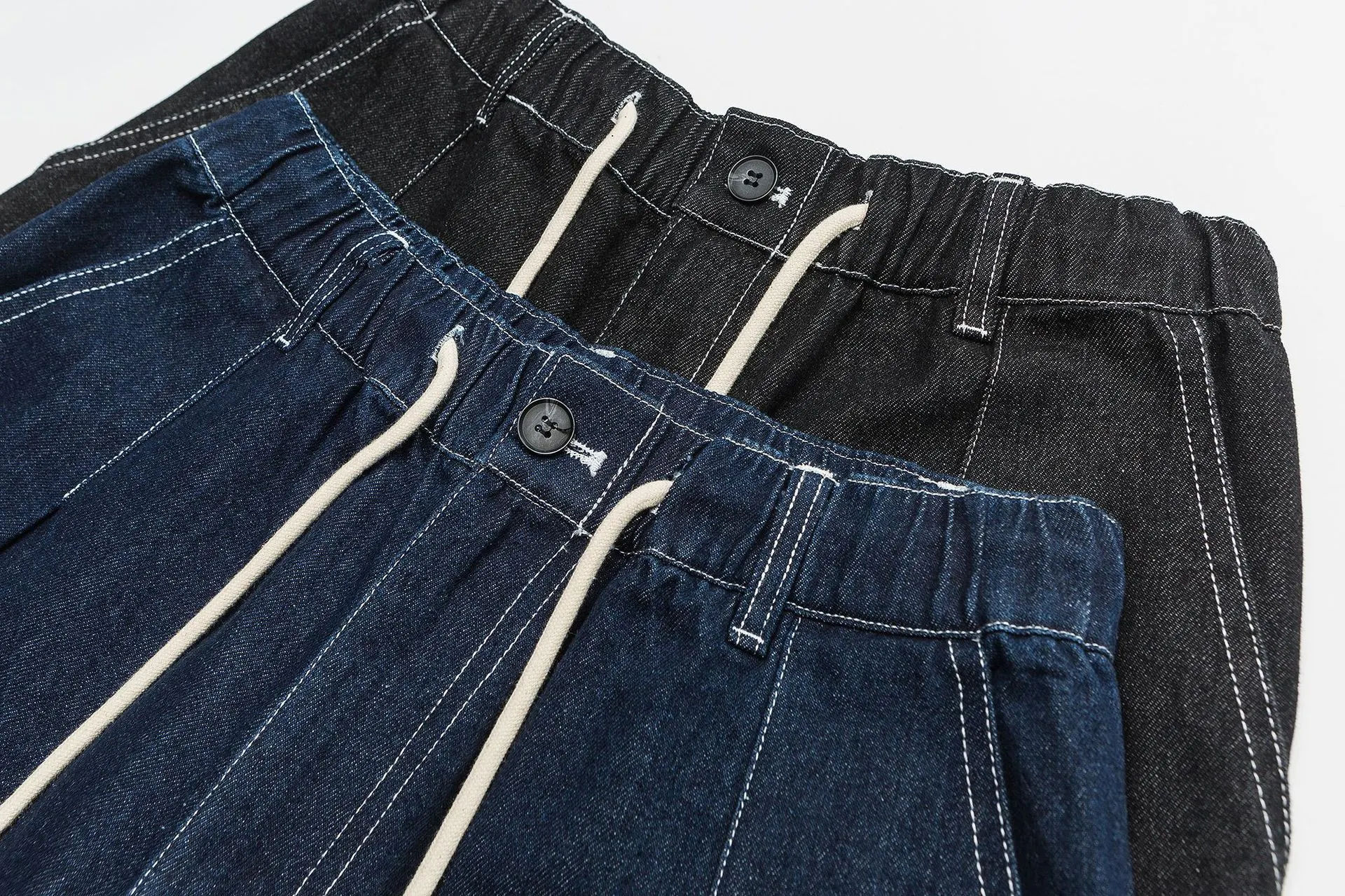 Title 4, Loose Washed-out Raw Wash Casual Trousers, effo...