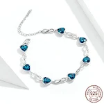 Pulseira de prata Heart of the Ocean banhada a ouro branco. Elegância e sofisticação em cada detalhe. Presente ideal para mulheres. — foto 4