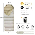 Outdoor Camping Thickened Waterproof Cotton Sleeping Bag Four Seasons Machine Washable Splicing Sleeping Bag for Comfort — photo 8