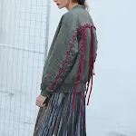 Jaqueta de piloto patchwork personalizada feminina, fashion. Crie seu estilo único, confortável e com design exclusivo. — foto 4