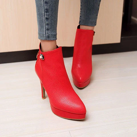 Title 4, Stivaletti corti a stiletto con tacco alto over...