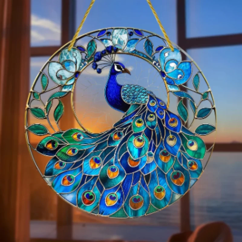 Creative Acrylic Tracery Sun Catcher Pendant. Beautiful window decoration to catch sunlight, adds color, easy to hang, c — photo 1