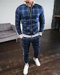 Men's plus size two-piece casual sportswear set. Experience comfort and style with this easy-to-wear set, perfect for ev — photo 1