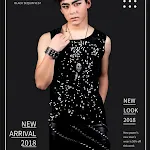 Nightclub male singer rock DS slim fit performance sequin tank top. Designed for stage presence, comfortable, and eye-ca — photo 1