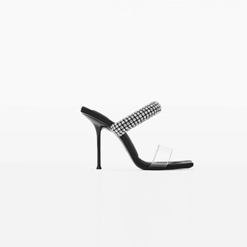 Dames stiletto hak sandalen met strass — foto 4