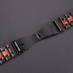 Relógio de quartzo masculino de madeira Design elegante e natural. Precisão e sofisticação em um acessório durável. Perfeito para o homem moderno e estiloso. — foto 4