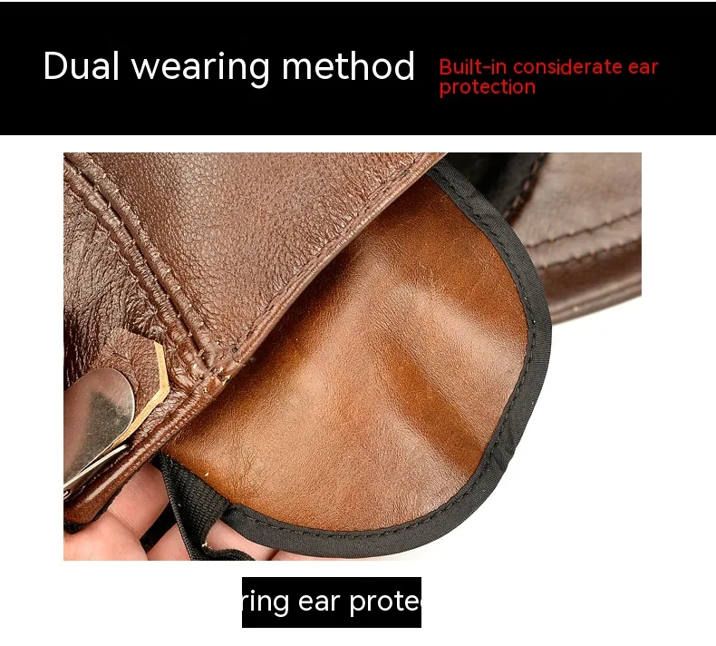 Chapéu masculino de algodão espesso com proteção para as orelhas, ideal para o inverno e atividades ao ar livre, aquecido e confortável. — foto 20