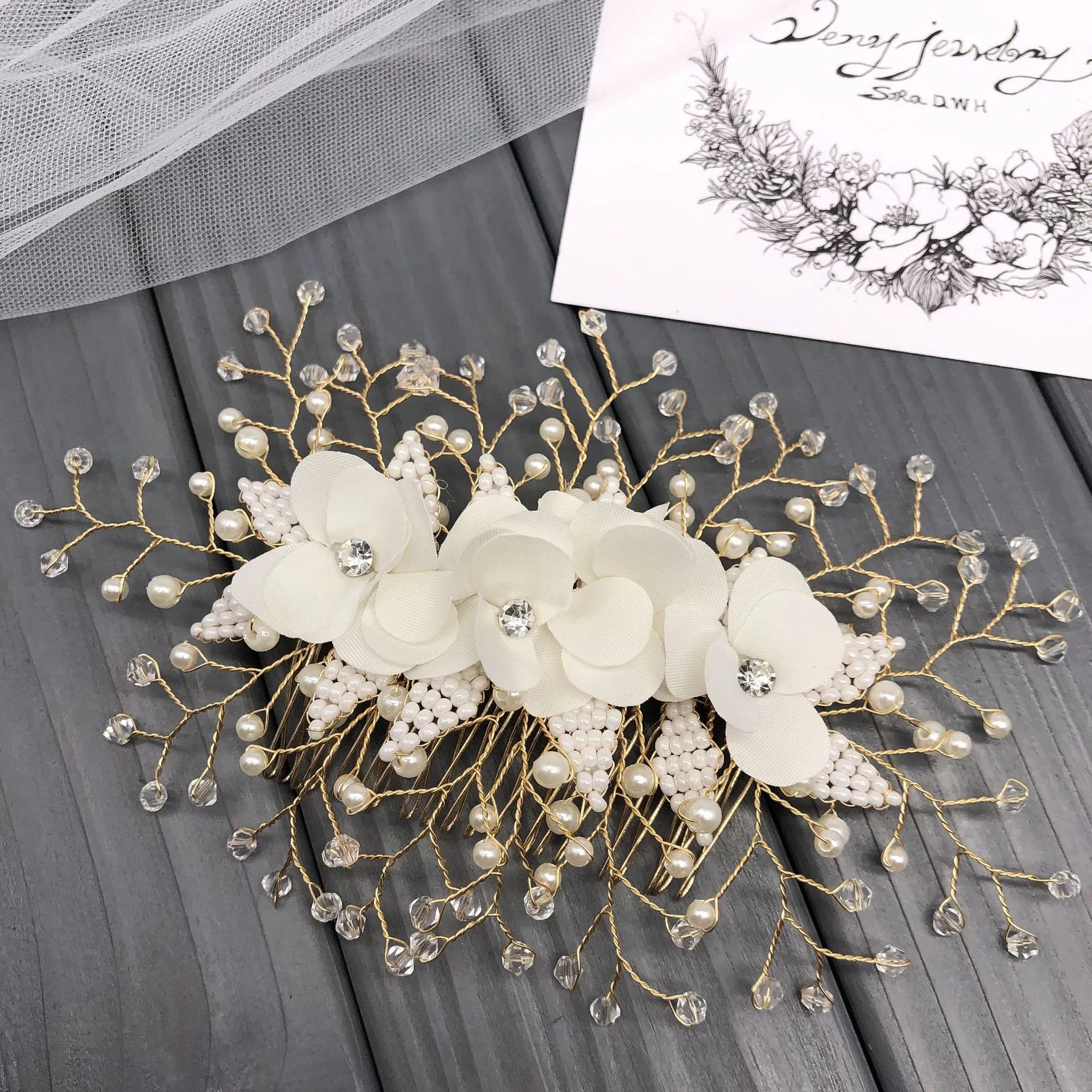 Title 14, Tiara de cabelo de cristal para noivas, acessór...