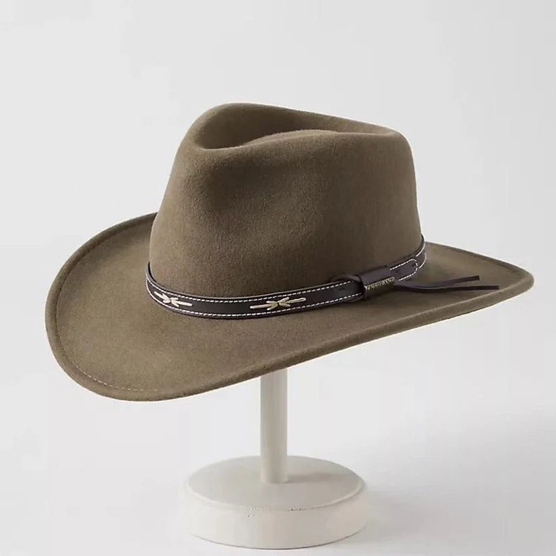 Title 5, Chapéu de jazz de lã jeans masculino outono e i...