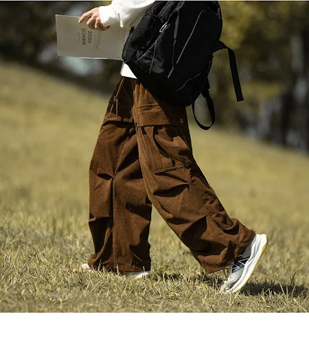 Title 13, Autumn And Winter Straight Casual Wide-leg Cord...