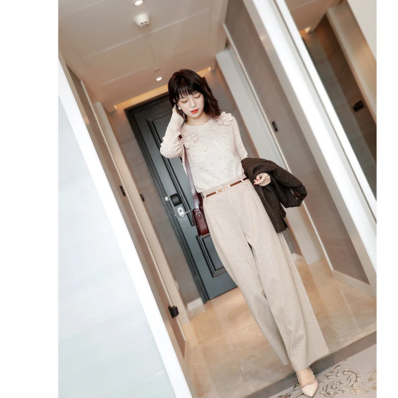 Title 1, Loose Drape Temperament Slimming Casual Wide-Le...