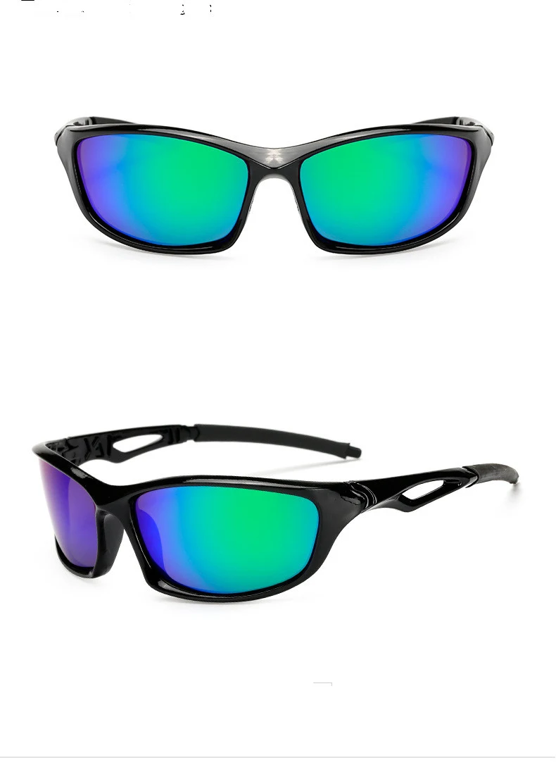 Óculos de sol polarizados esportivos para atividades ao ar livre e ciclismo. Proteção UV, visão nítida e design confortável. — foto 2