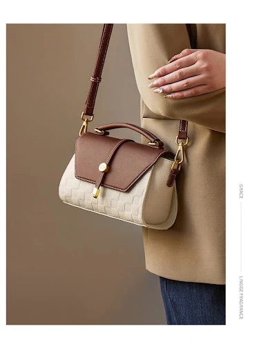 Title 21, Light Luxury Premium Genuine Leather Crossbody ...