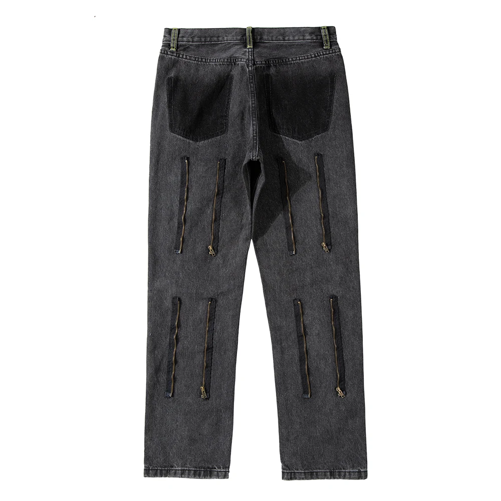 High Street Hip-Hop Rap Bootcut Men's Straight-Leg Jeans, Comfortable Fit, Classic Style, Perfect for Everyday Wear and — photo 2