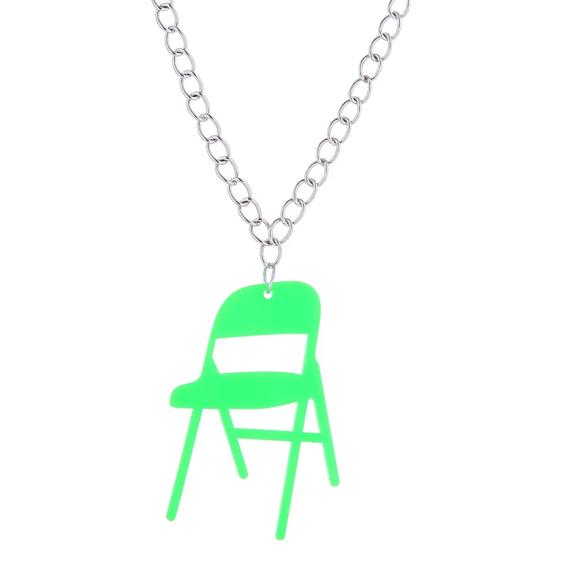 Brincos de cadeira pequenos de acrílico, com personalidade. Novos brincos de estilo, perfeitos para um toque único e moderno. — foto 3