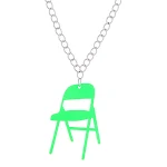 Brincos de cadeira pequenos de acrílico, com personalidade. Novos brincos de estilo, perfeitos para um toque único e moderno. — foto 3
