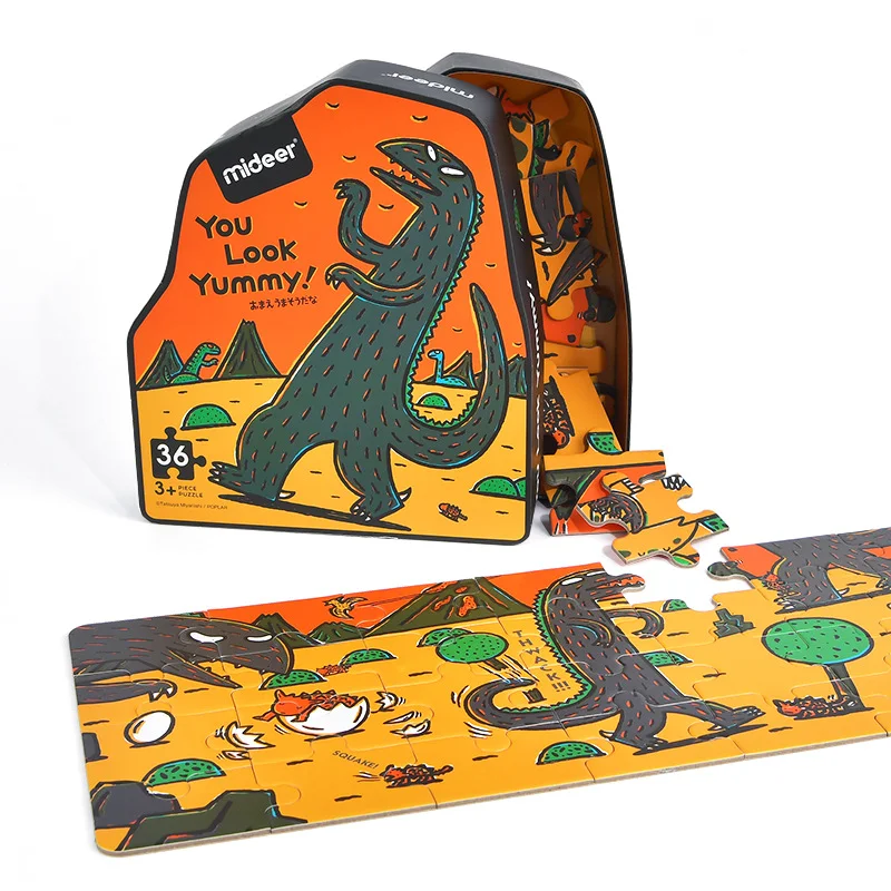 Quebra-cabeça Criativo de Dinossauro Arte Educação Infantil Estimula Criatividade e Coordenação Motora Brinquedo Educacional para Bebês Divertido — foto 1