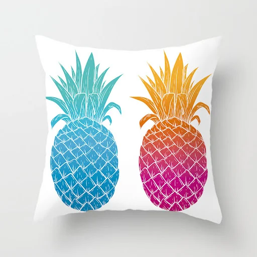 Title 2, Nordic Plant Peach Skin Sofa Pillowcase, soft t...