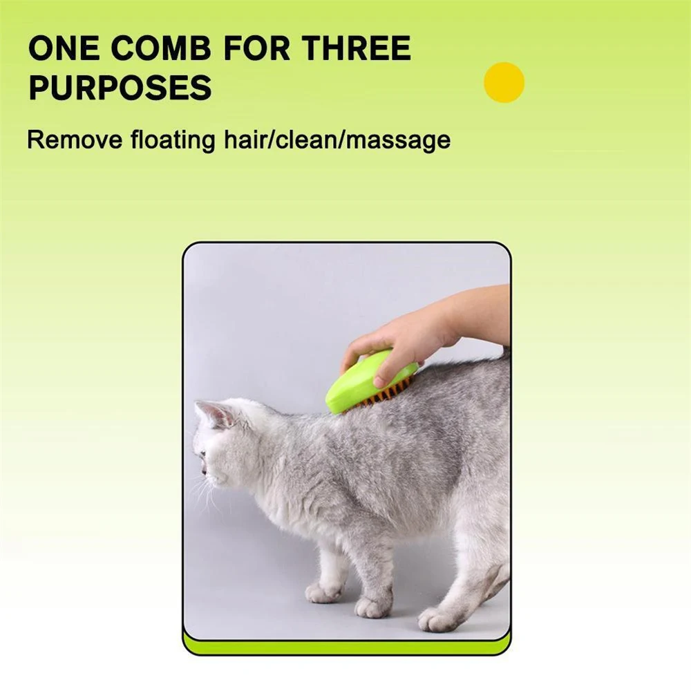 Title 9, Cat Steam Brush Pet Massage Comb Cat Dog Groomi...
