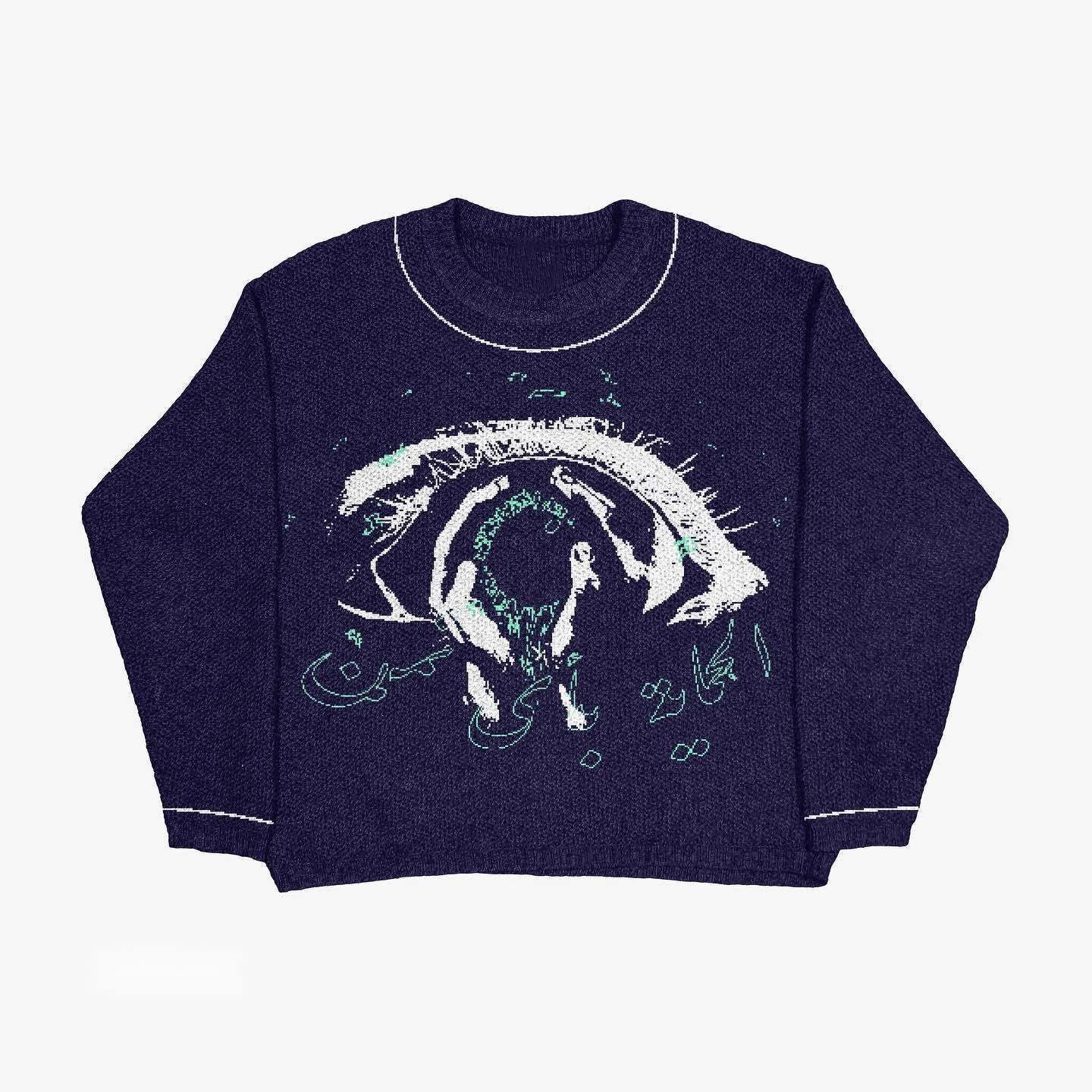 Men's Creative Pattern Printing Loose Casual Sweater, offering comfort and style for everyday wear. A relaxed fit for a — photo 11