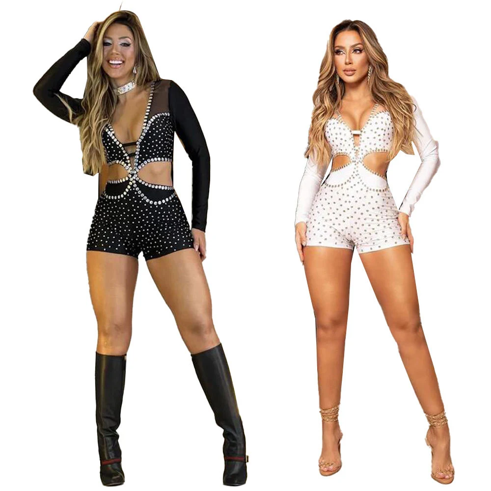 Title 3, Heet boren holle elastische jumpsuit