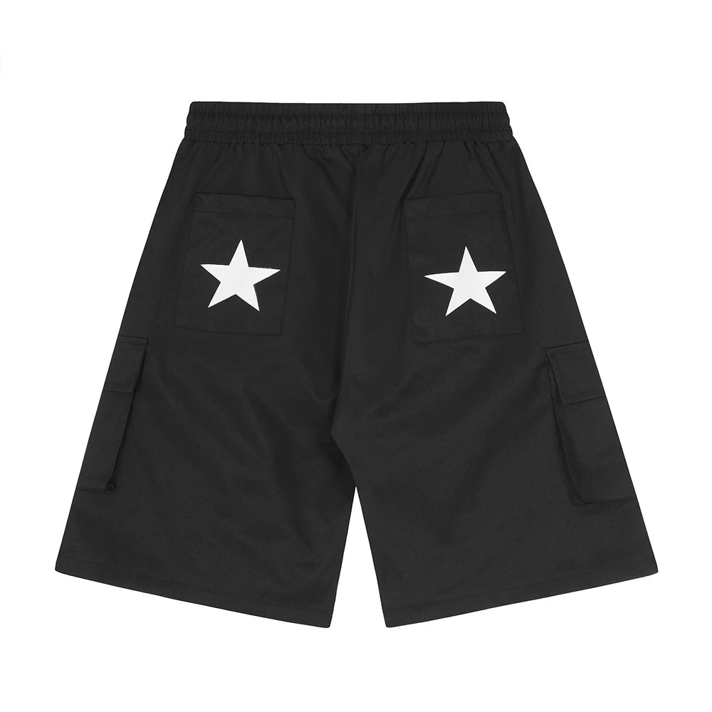 Title 12, Mens Stitching Contrast Color Overalls Shorts,...