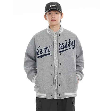 American College Style Baseball Jacket for Men, providing a comfortable, stylish, and versatile outerwear option for a c — photo 4