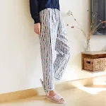 Dünne Damen Baumwoll Pyjamahose Webart Plus Size für Zuhause Bequem und stilvoll für entspannte Nächte — foto 2