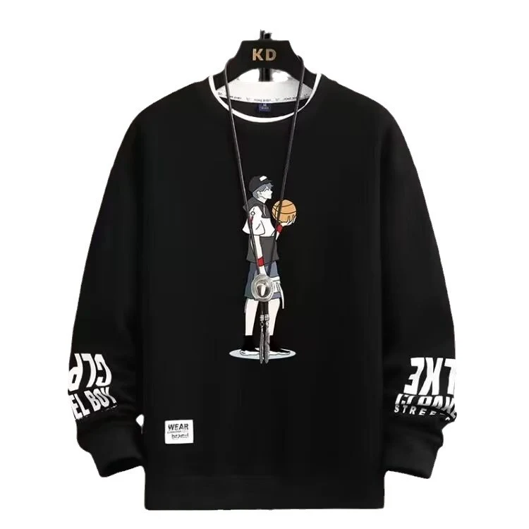 Suéter gola redonda masculino flanelado espesso para adolescentes — foto 3