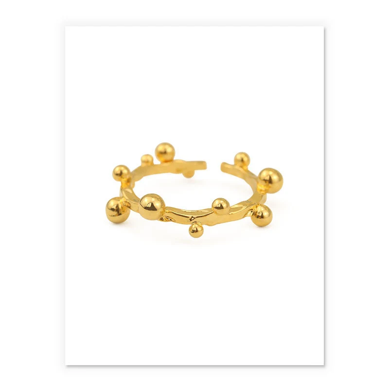 Anel feminino ajustável com abertura redonda. Conforto e estilo em um só acessório. Ajuste perfeito, design elegante para todas as mãos. — foto 2
