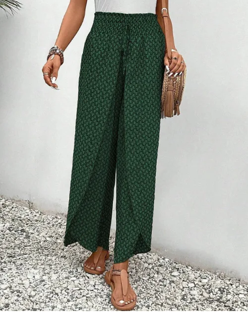 Title 10, Ethnic Retro Urban Casual Loose Split Wide-leg ...