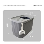 Fully Enclosed Top-Entry Oversized Pet Litter Box offers a clean and private space for your cat, controlling odors effec — photo 8