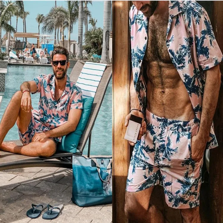 New Men's Hawaiian Style Top and Shorts set. Perfect for summer, providing comfort, style, and a relaxed fit for warm da — photo 10