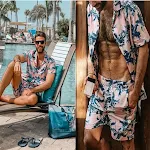 New Men's Hawaiian Style Top and Shorts set. Perfect for summer, providing comfort, style, and a relaxed fit for warm da — photo 10