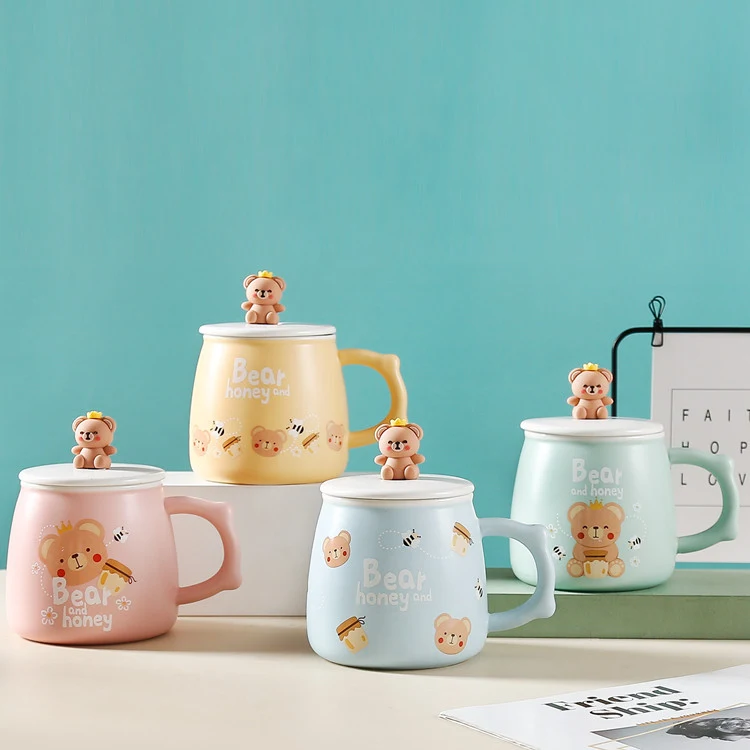 Cartoon Ceramic Mug Set for a Practical Gift. Perfect for Daily Use, Coffee, Tea, or Hot Chocolate. A Thoughtful and Fun — photo 3